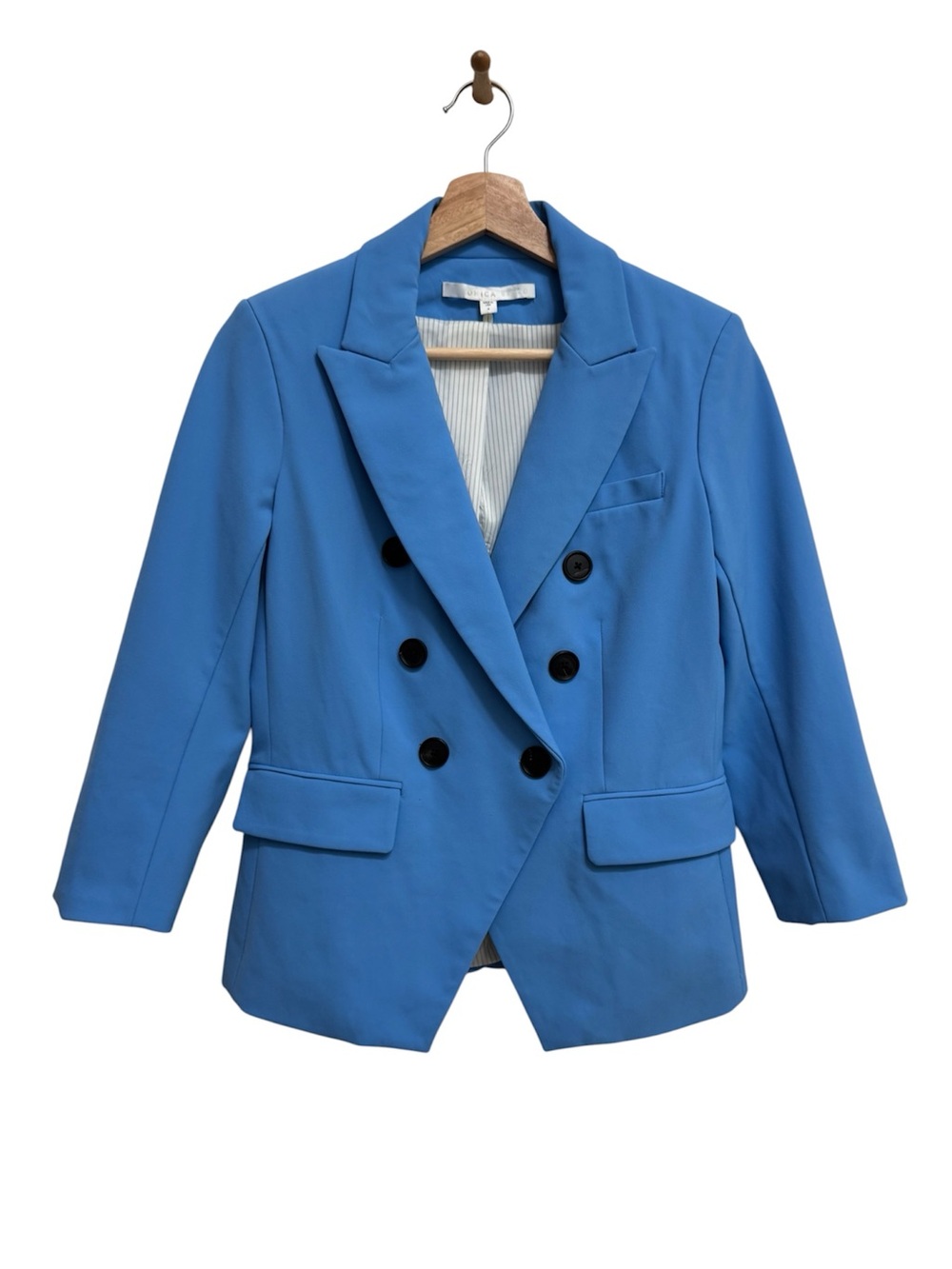 Veronica Beard Empire Double Breasted Dickey Blazer Women Size 4 Cornflower